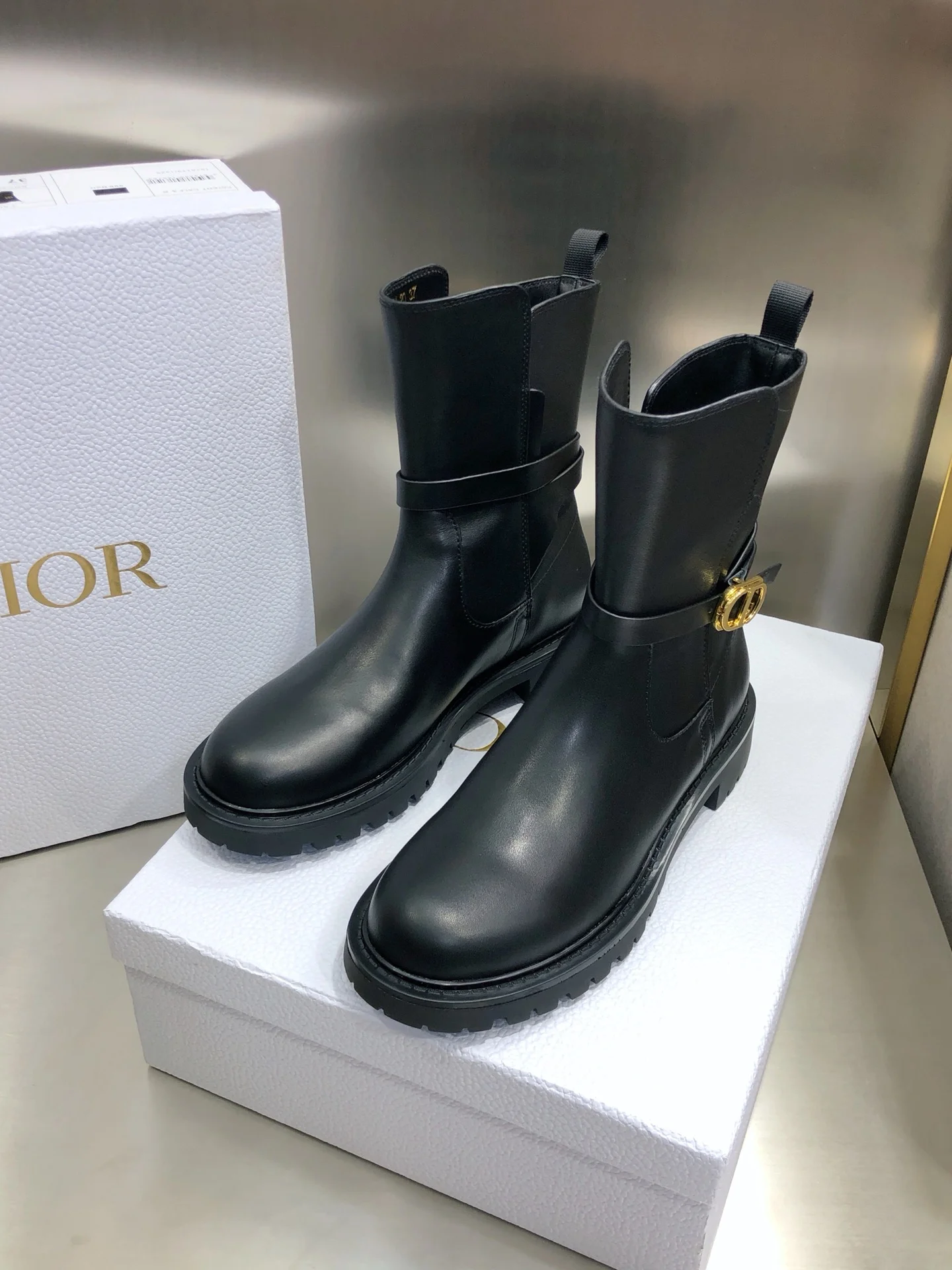 (1:1 replica) Christian Dior Women s Dior Empreinte Ankle Boot Black For Women CD KDI613VEA_S900