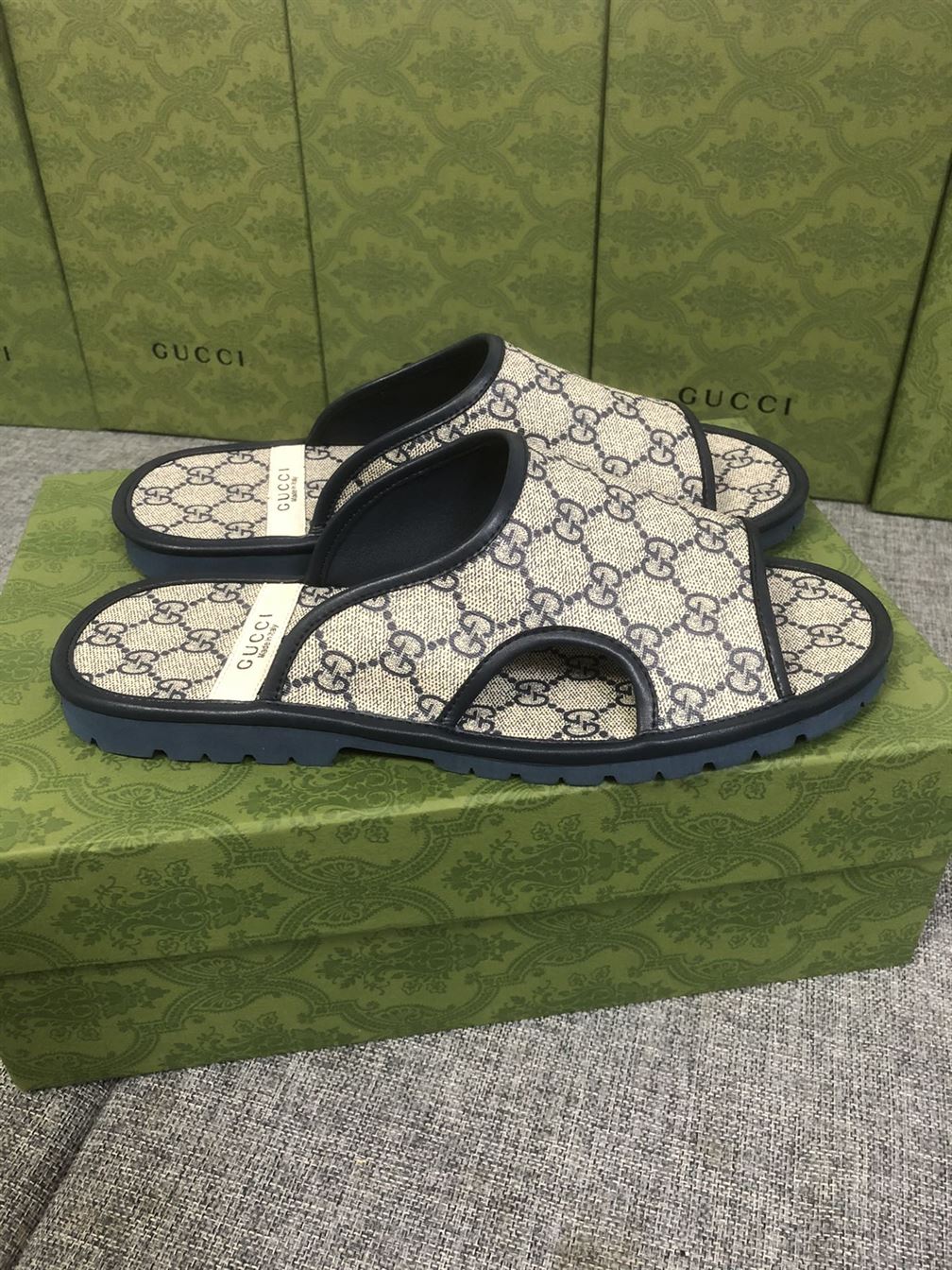 (1:1 replica) GUCCI MEN S GG SUPREME SLIDE SANDAL GSL034