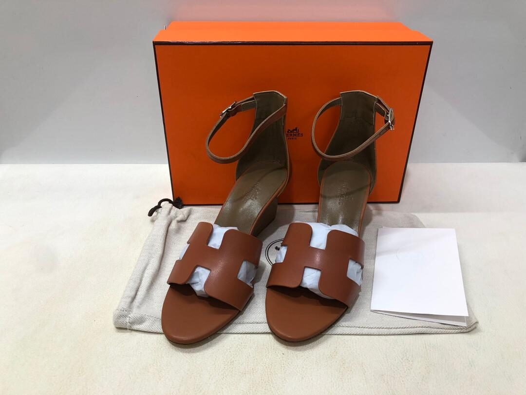 (1:1 replica) Hermes Legend Sandal Brown For Women, Women s Shoes H172196Z