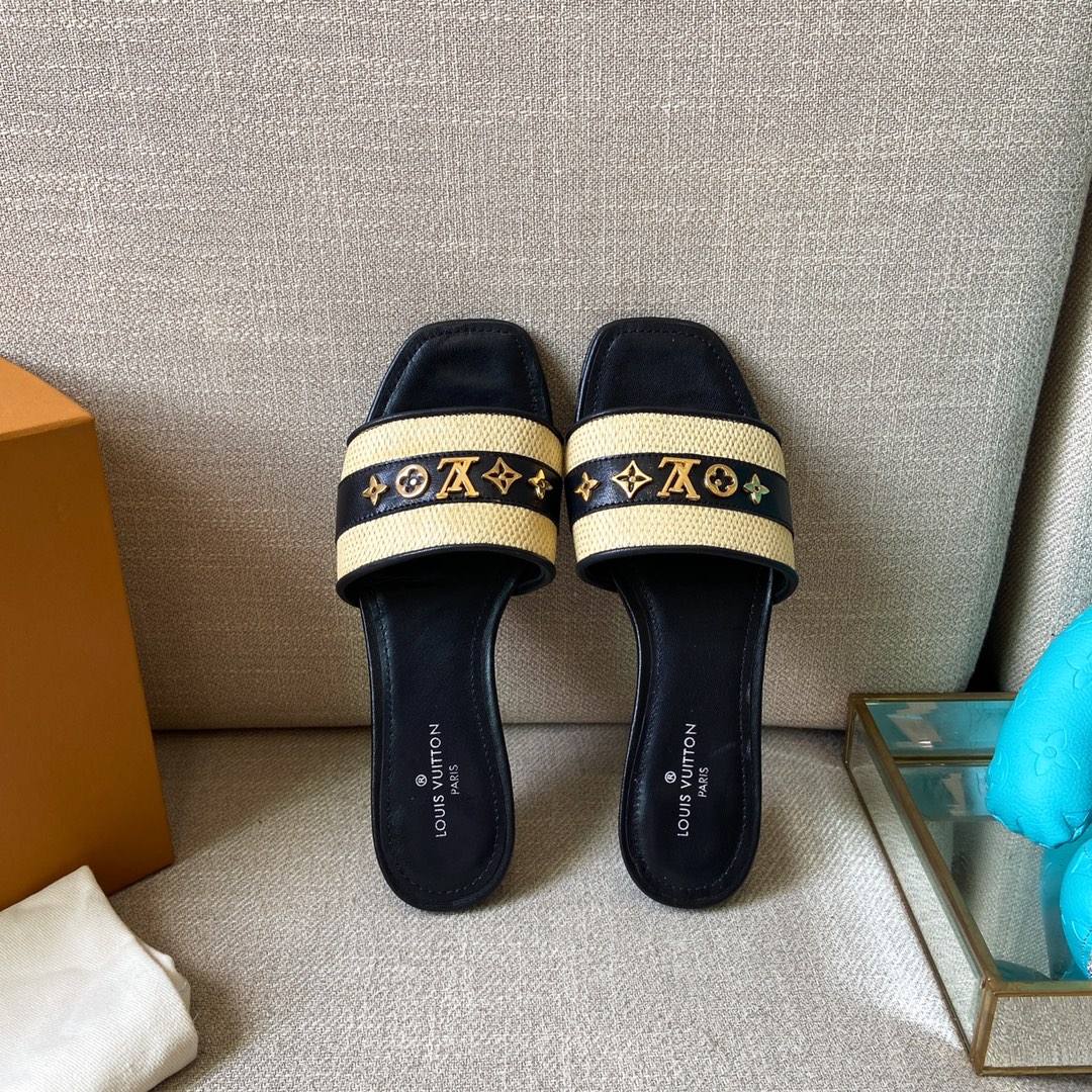 (1:1 replica) Louis Vuitton Women s Lock It Mule Black For Women LV