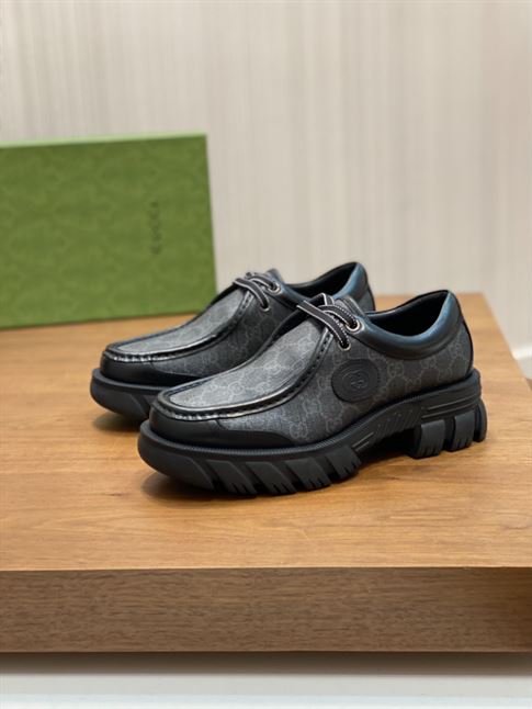(1:1 replica) GUCCI GG SUPREME LACE-UP LOAFERS GL029