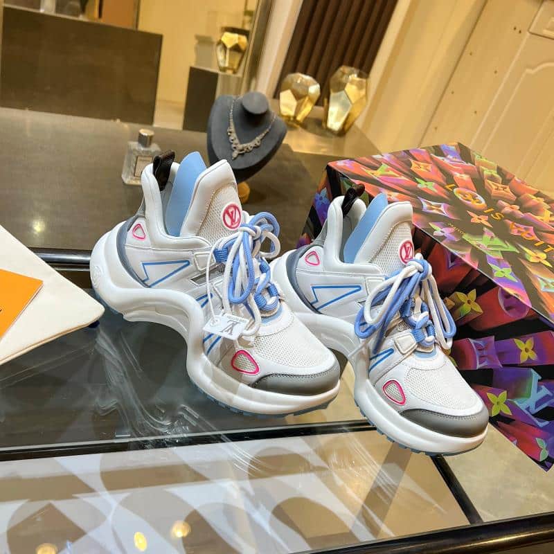 (1:1 replica) Louis Vuitton Women s LV Archlight Sneaker Blue And White For Women LV
