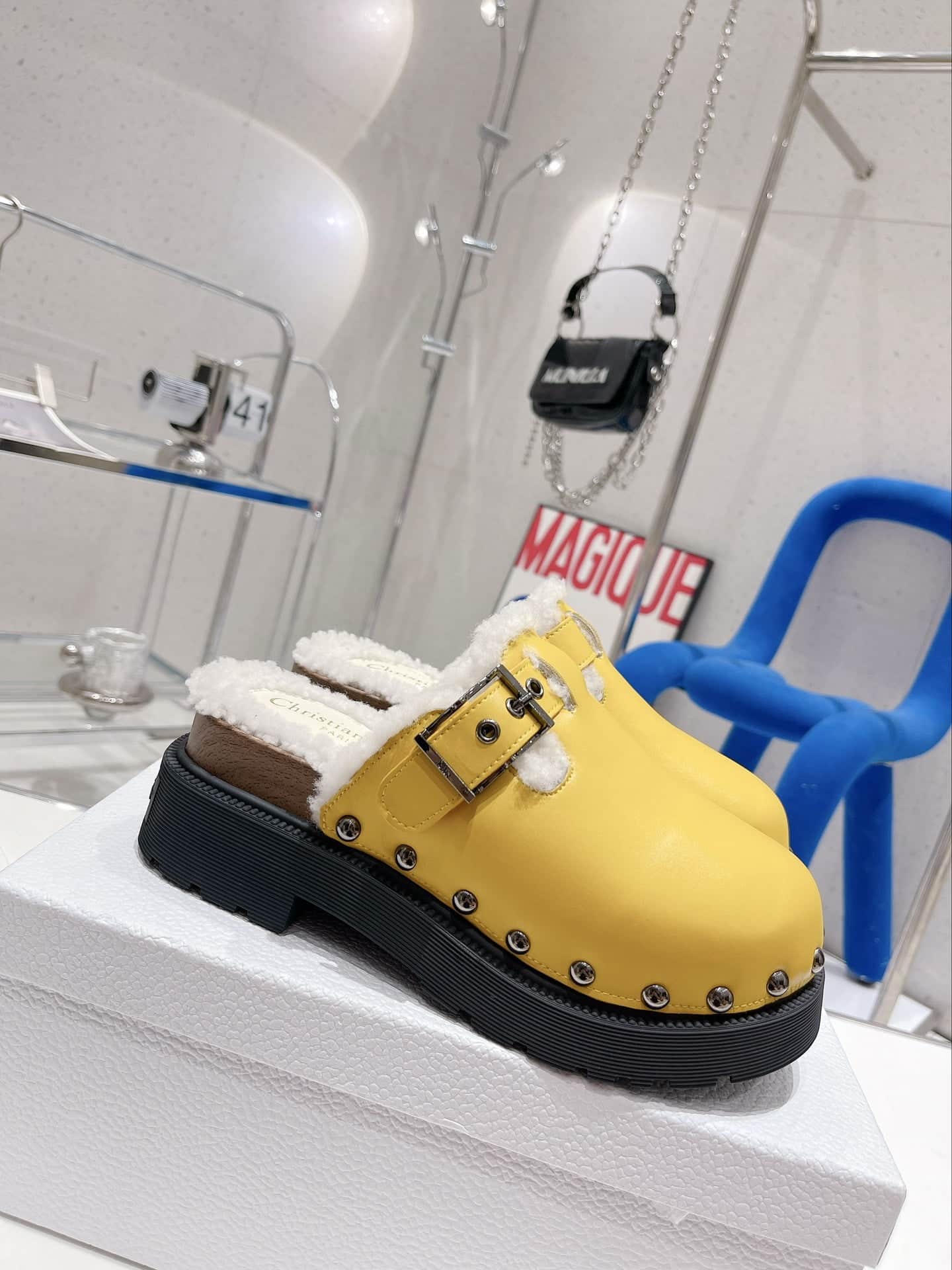 (1:1 replica) Christian Dior Women s Diorquake Clog Yellow For Women CD