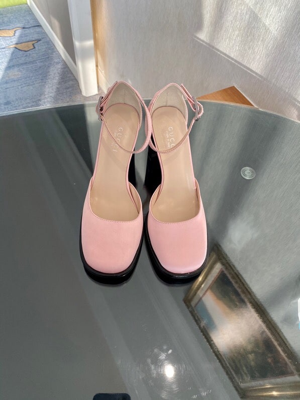 (1:1 replica) Gucci Platform Sandal By Matelasse Pink For Women GG