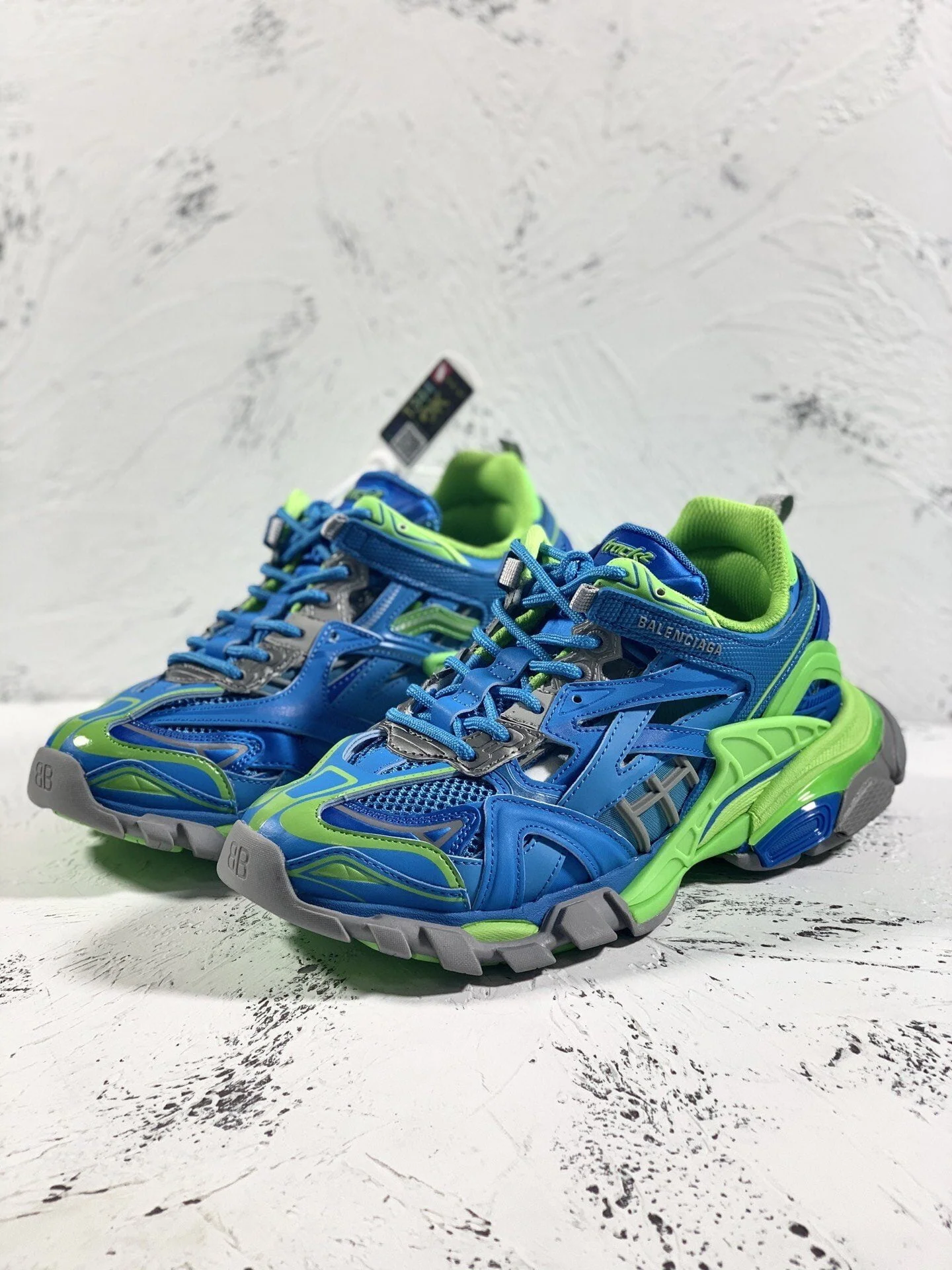 (1:1 replica) Balenciaga Track.2 Clear Sole Trainers Blue For Women