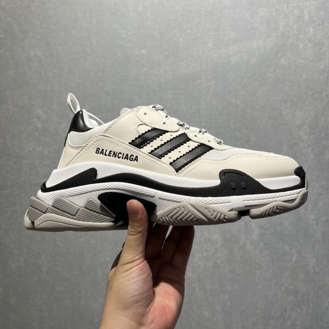 (1:1 replica) Balenciaga x Adidas Triple S Trainers Grey For Women