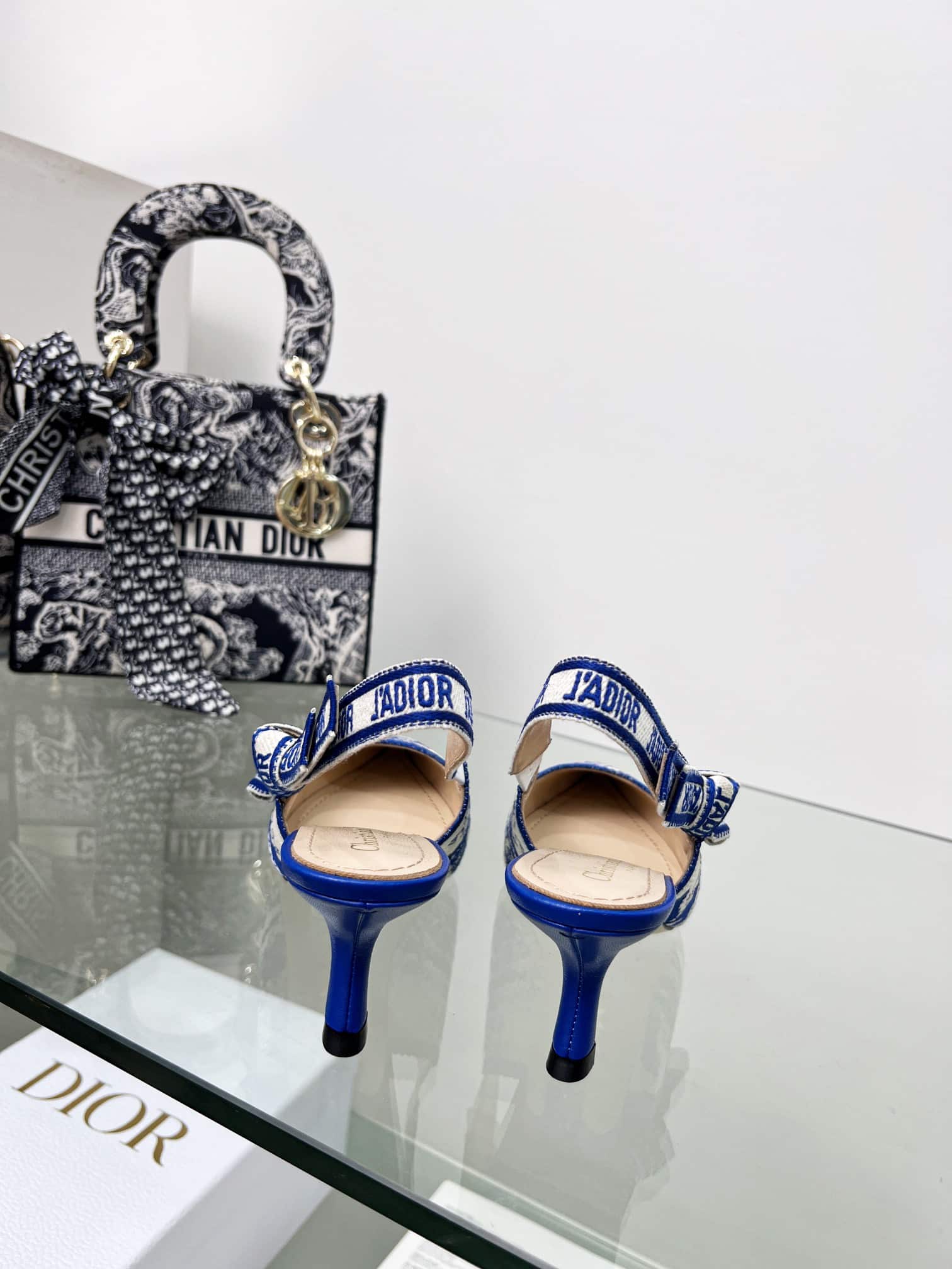 (1:1 replica) Christian Dior Women s J Adior Slingback Pump Bright Blue For Women CD 2.5in/6.5 cm