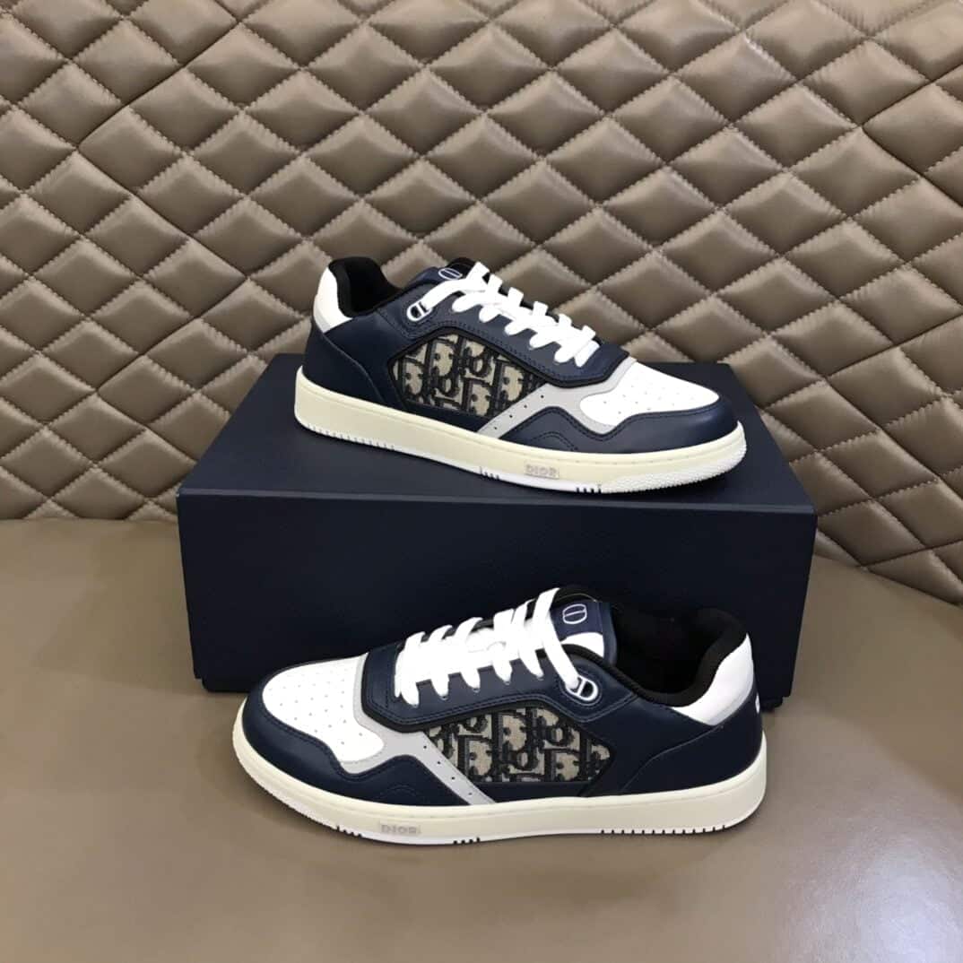 (1:1 replica) Christian Dior Women s B27 Low-Top Sneaker Dark Blue For Women CD