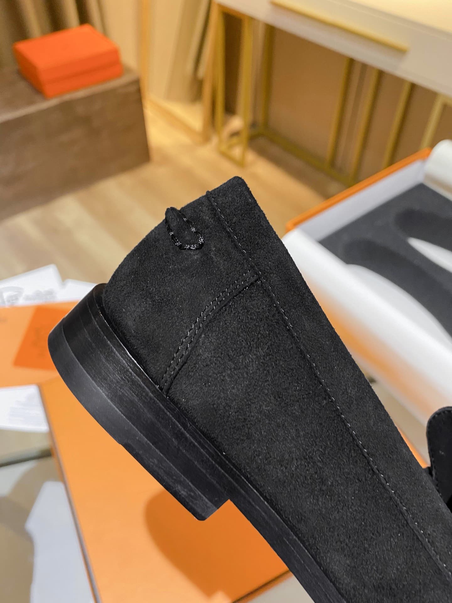 (1:1 replica) Hermes Destin Loafer Black For Women, Women s Shoes H212116Z 9M360