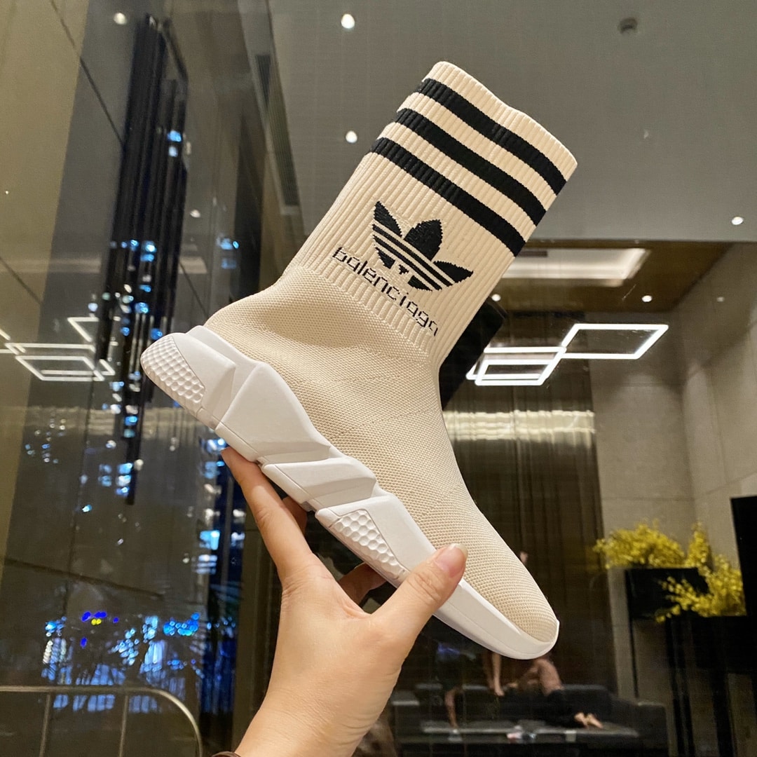 (1:1 replica) Balenciaga x Adidas Speed Trainers Beige For Women