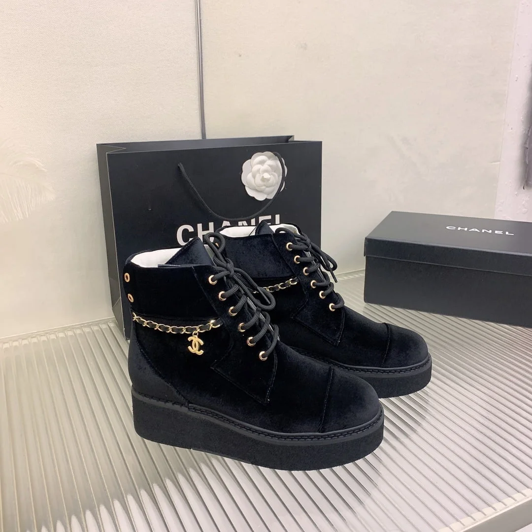 (1:1 replica) Chanel Women s Lace-Ups Black For Women G39332 X56706 94305