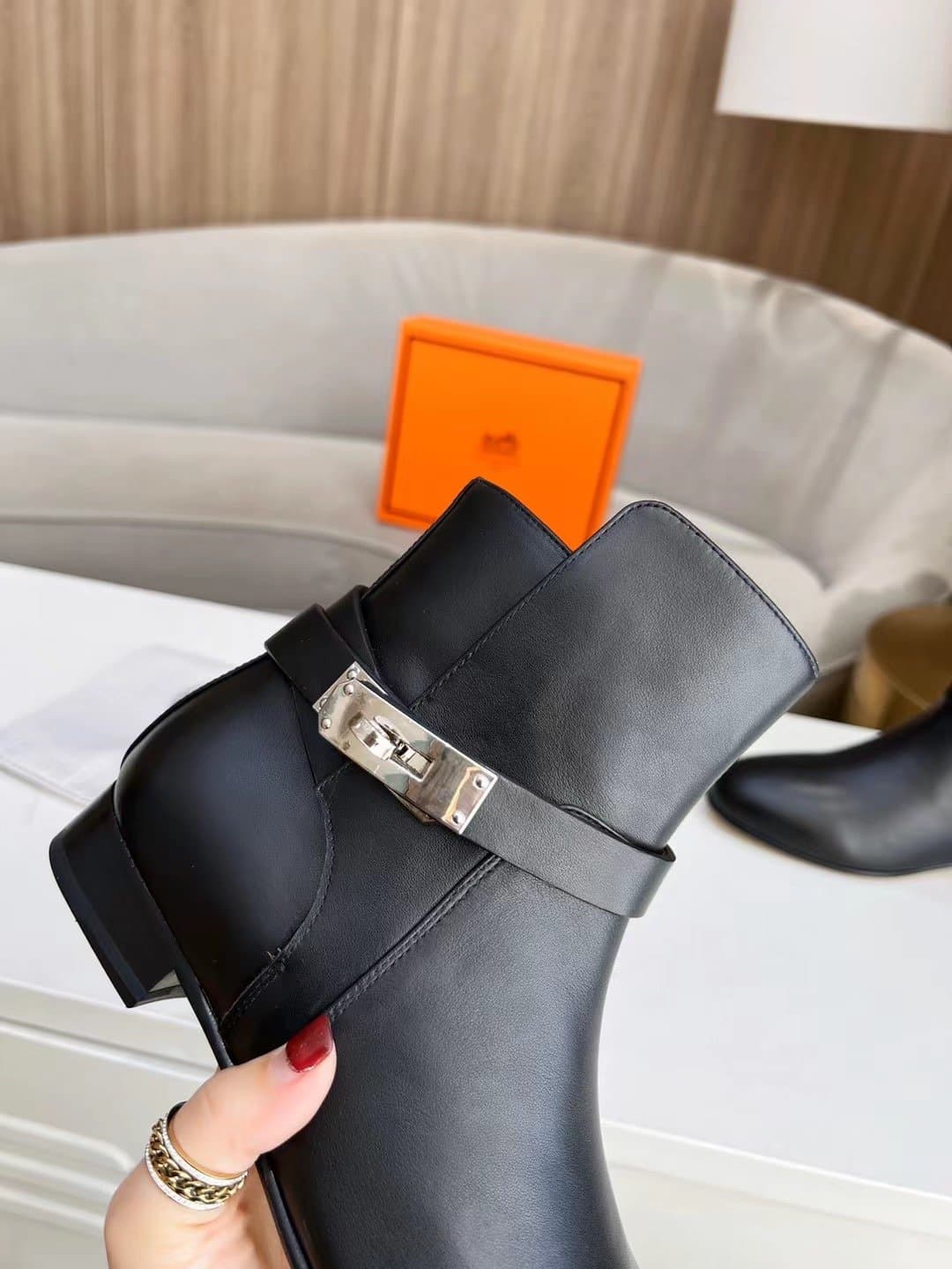 (1:1 replica) Hermes Neo Ankle Boot Black For Women, Women s Shoes H162133Z 02355