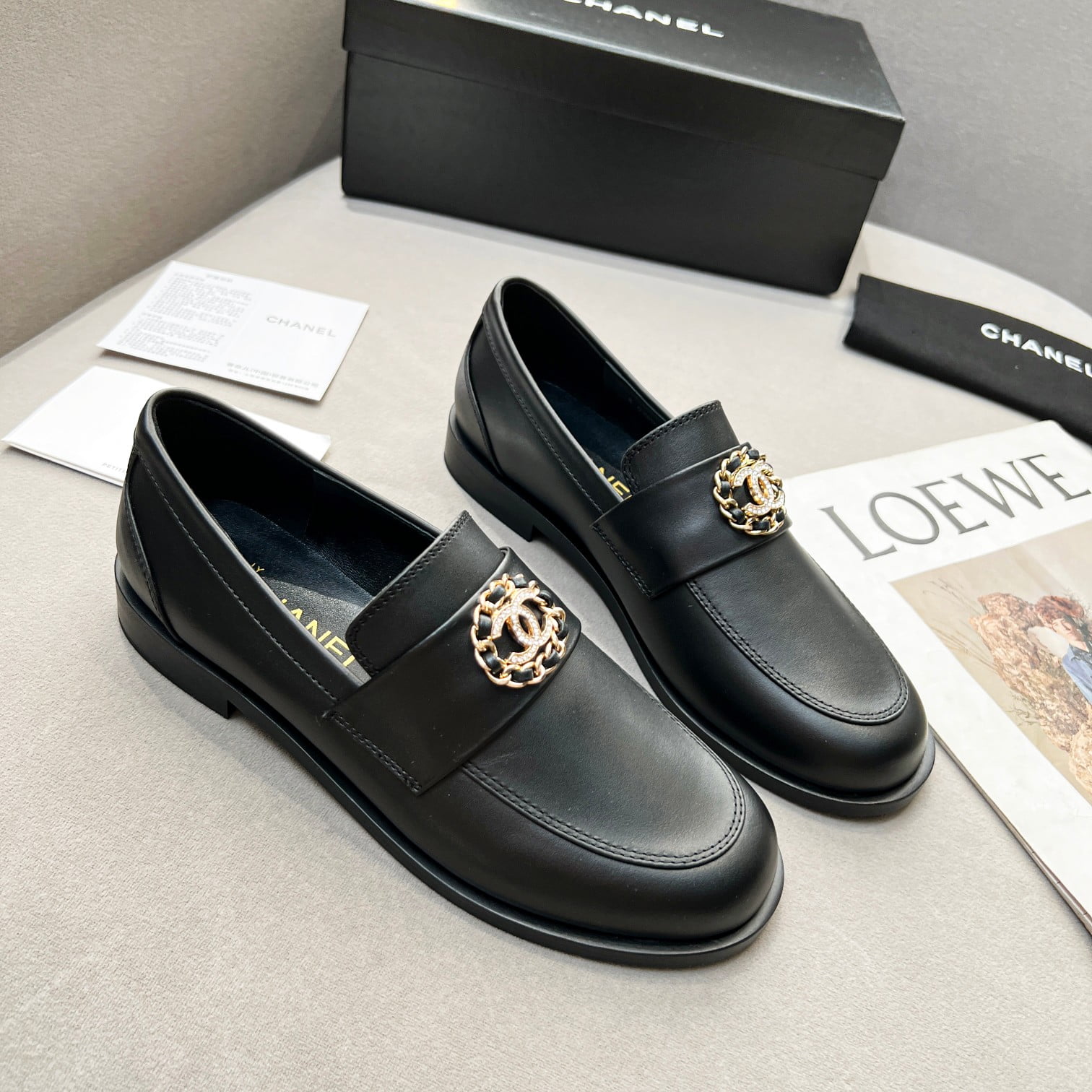 (1:1 replica) Chanel Women s Loafers Black For Women
