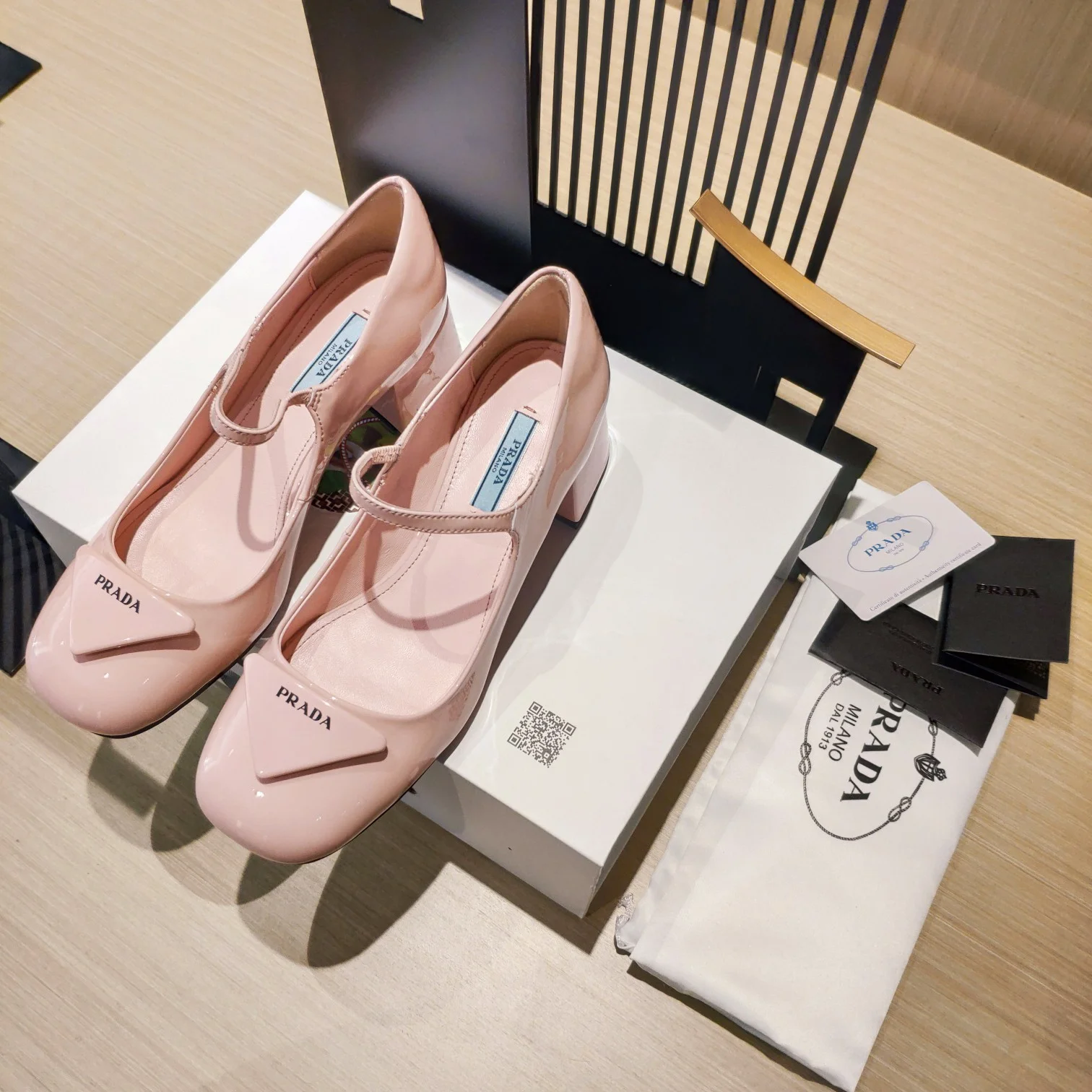 (1:1 replica) Prada Patent Pumps Pink For Women 1.8in/45mm PRD