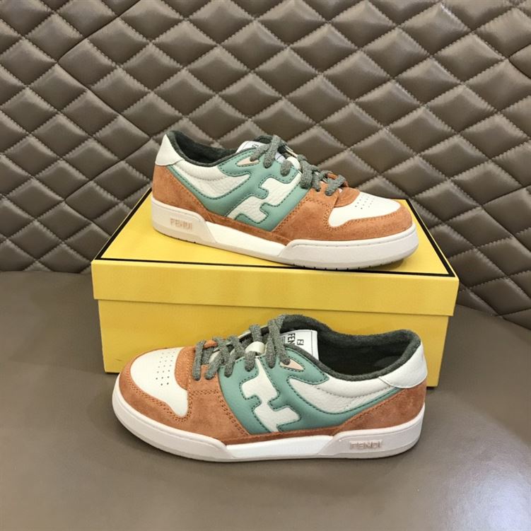 (1:1 replica) FENDI MATCH AMARANTH SUEDE LOW-TOPS SNEAKERES FDS002