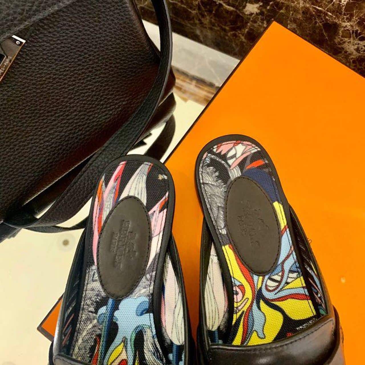 (1:1 replica) Hermes Oz Mule Black For Women, Women s Shoes H201075Z 02390