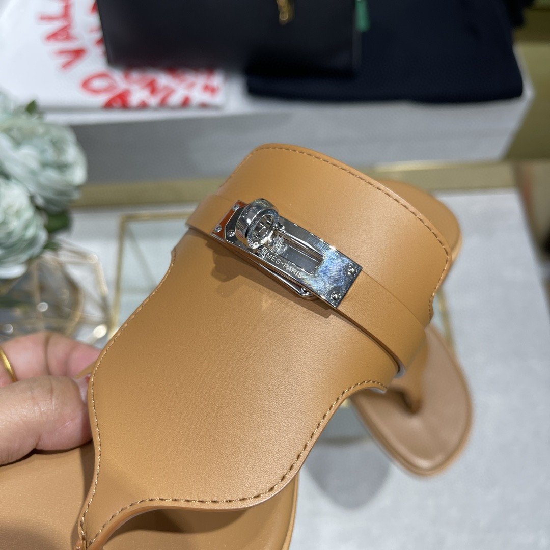 (1:1 replica) Hermes Elixir Neo Sandal Brown For Women, Women s Shoes