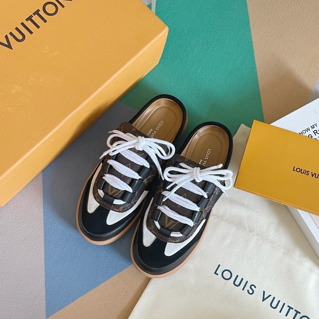(1:1 replica) Louis Vuitton Women s Lous Sneakers Beige For Women LV
