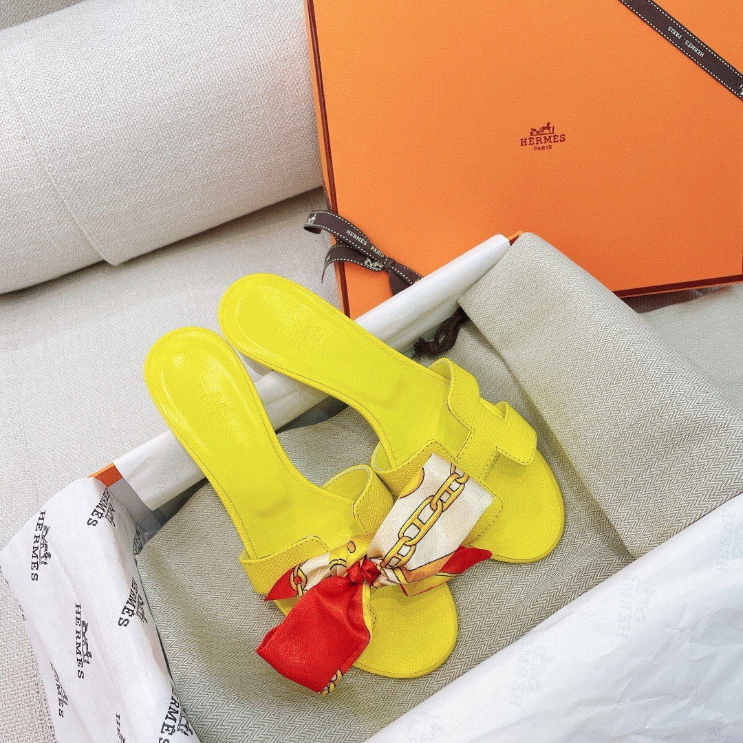 (1:1 replica) Hermes Oasis Sandal Turmeric Yellow For Women, Women s Shoes H151215Z 71365
