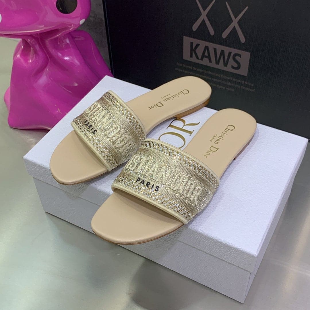 (1:1 replica) Christian Dior Women s Dway Slide Yellow For Women CD KCQ209LCS_S62K