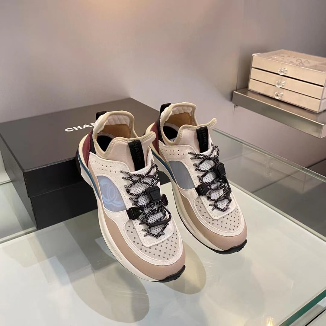 (1:1 replica) Chanel Women s Sneakers Beige And Blue For Women