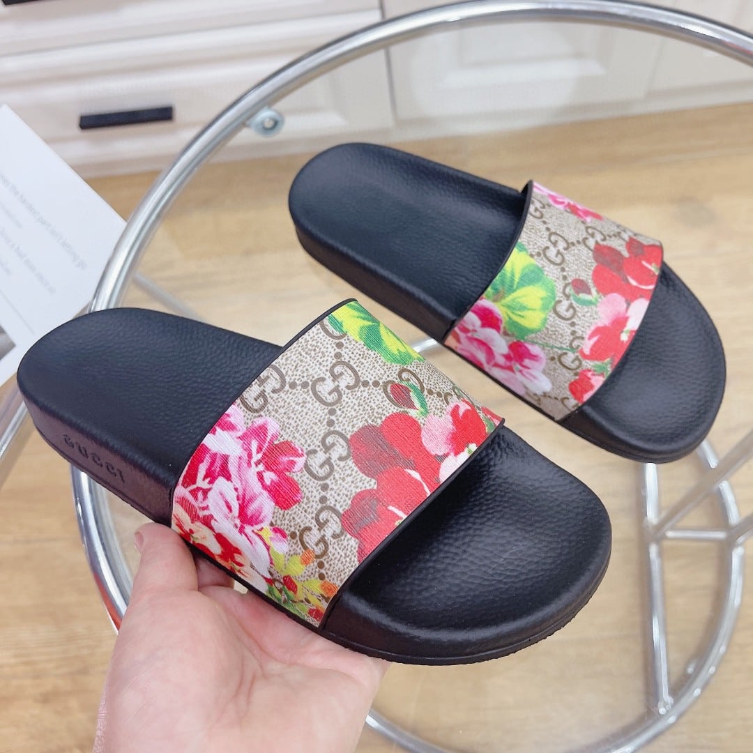 (1:1 replica) Gucci Women s Slides Bloom Print Red For Women 408508 G2200 8919
