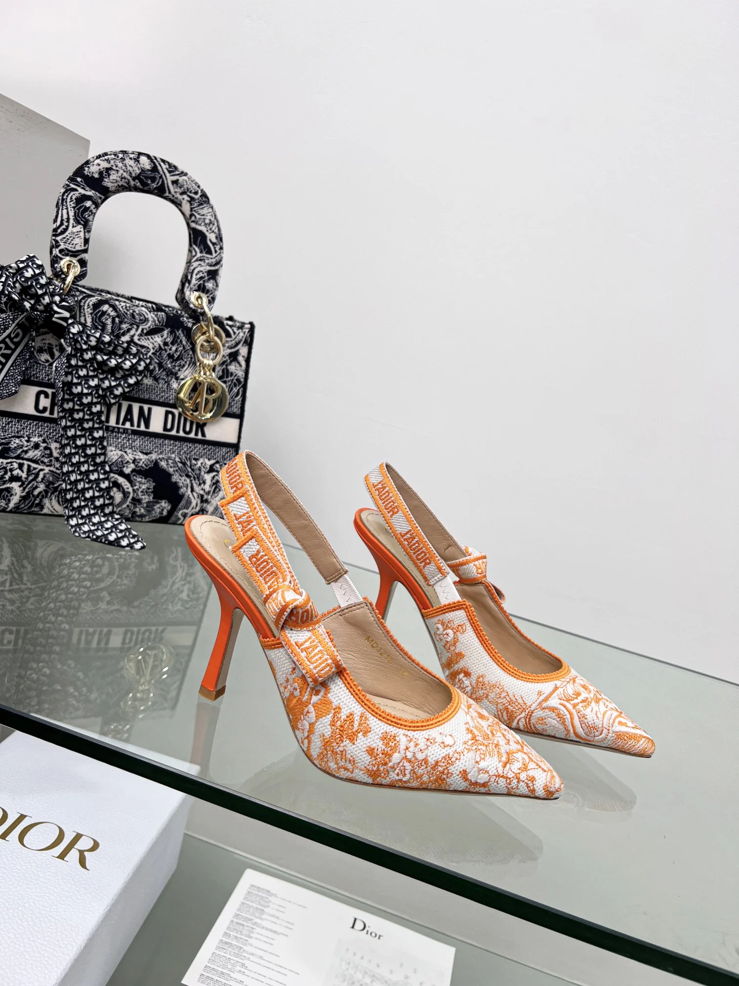 (1:1 replica) Christian Dior Women s J Adior Slingback Pump Orange For Women CD