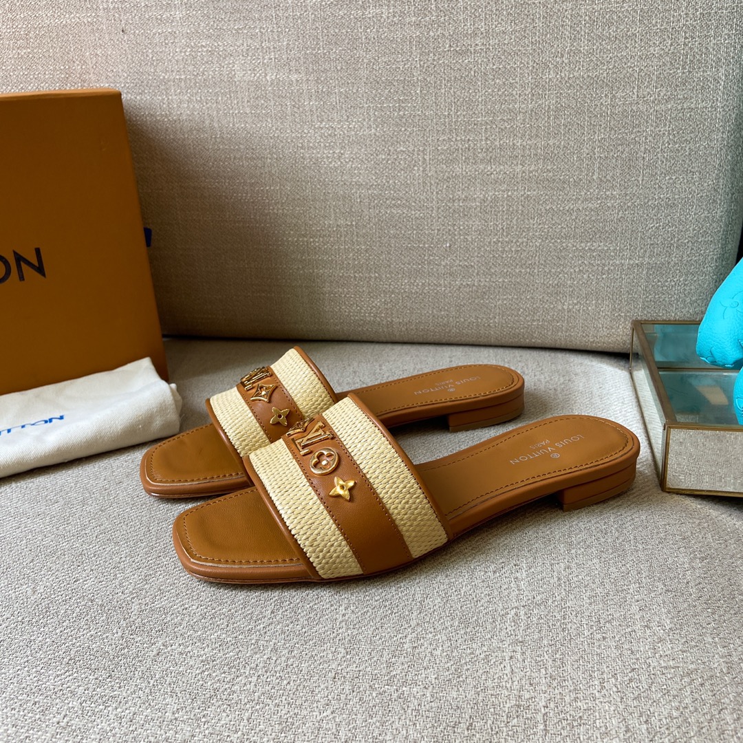 (1:1 replica) Louis Vuitton Women s Lock It Mule Brown For Women LV