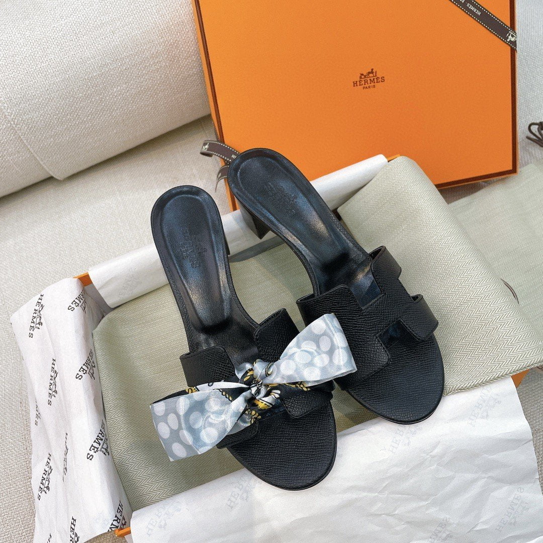 (1:1 replica) Hermes Oasis Sandal Black For Women, Women s Shoes H151215Z