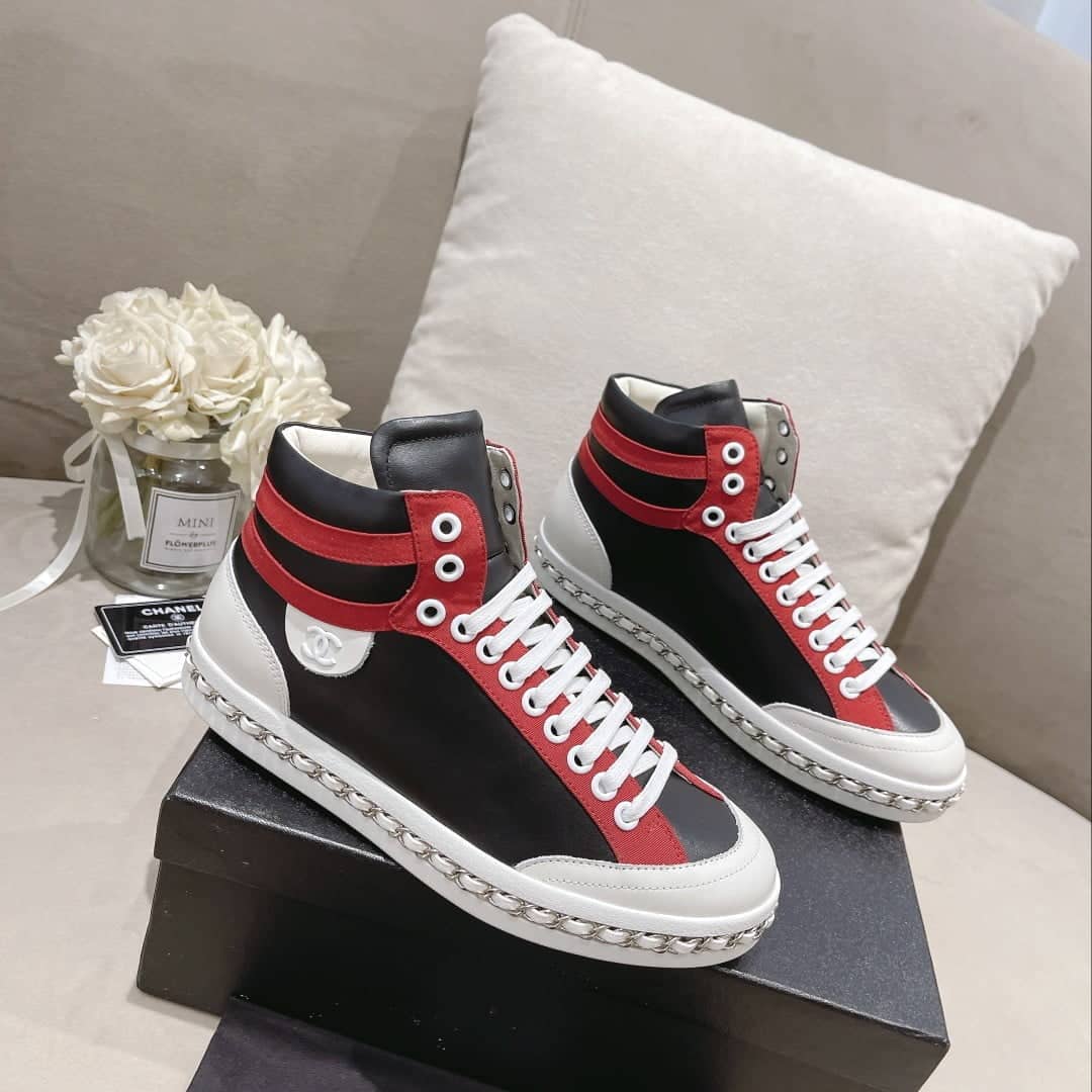 (1:1 replica) Chanel Women s Schuhe Sneaker Black And Red For Women