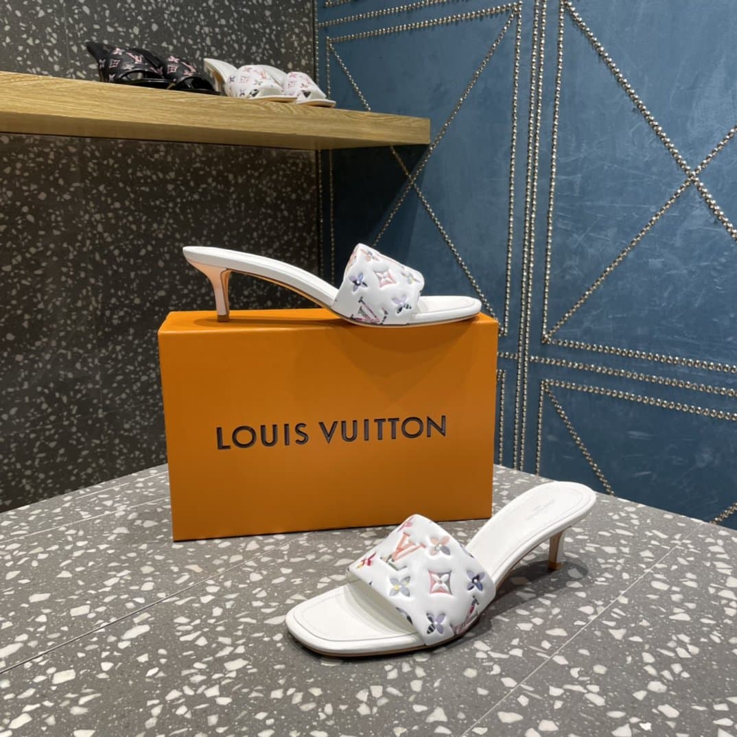 (1:1 replica) Louis Vuitton Women s Revival Mule White For Women LV 1AAP7M