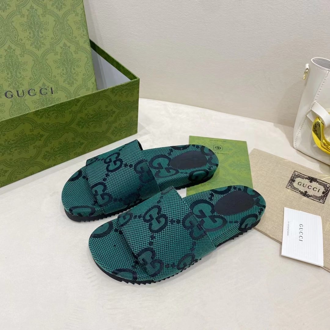 (1:1 replica) Gucci Platform Slide Sandal By Canvas Fabric Black For Women GG