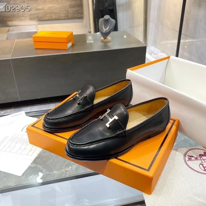 (1:1 replica) Hermes Loafer Black For Women, Women s Shoes