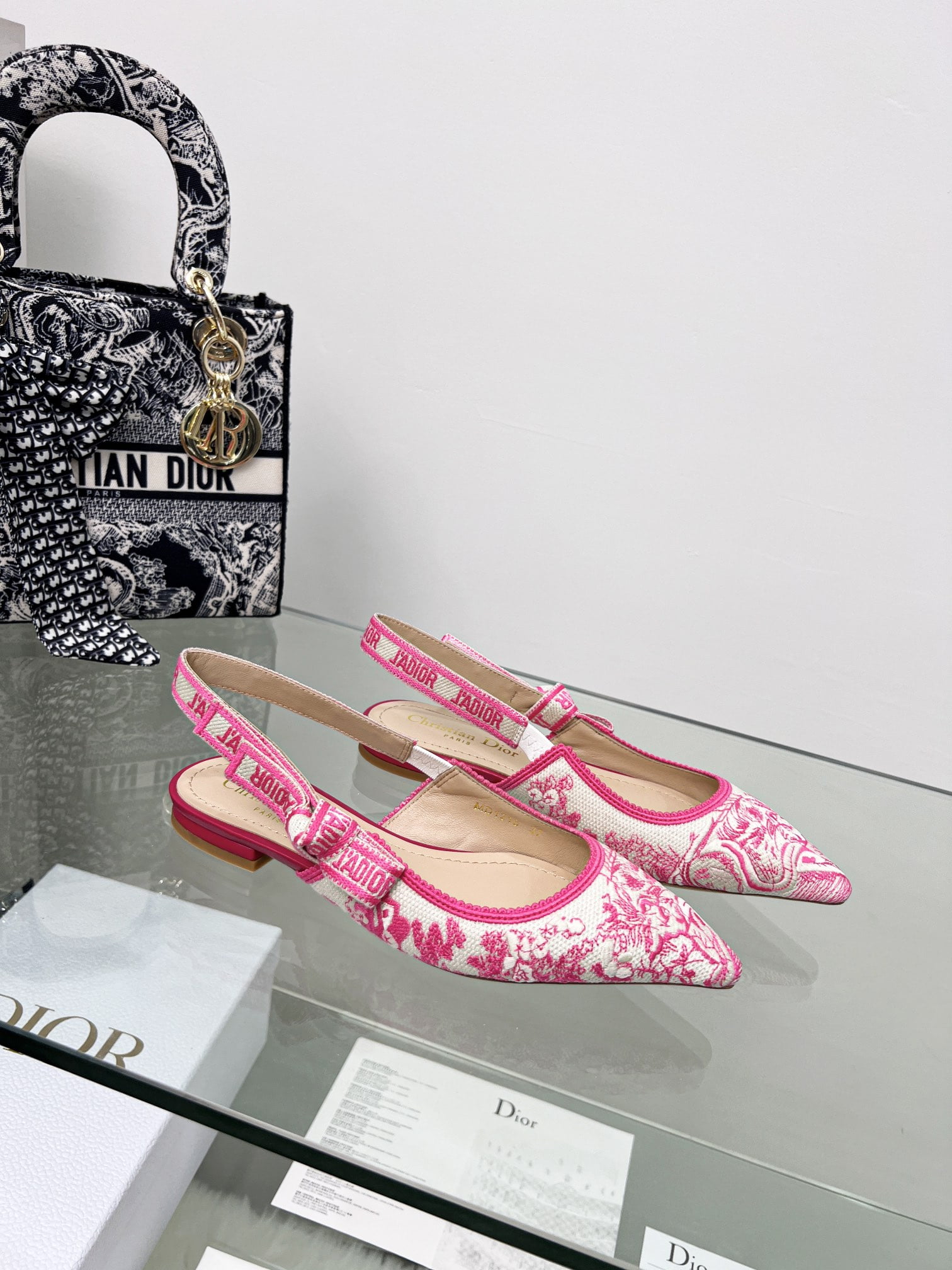 (1:1 replica) Christian Dior Women s J Adior Slingback Pump Pink For Women CD 0.7in/ 2cm