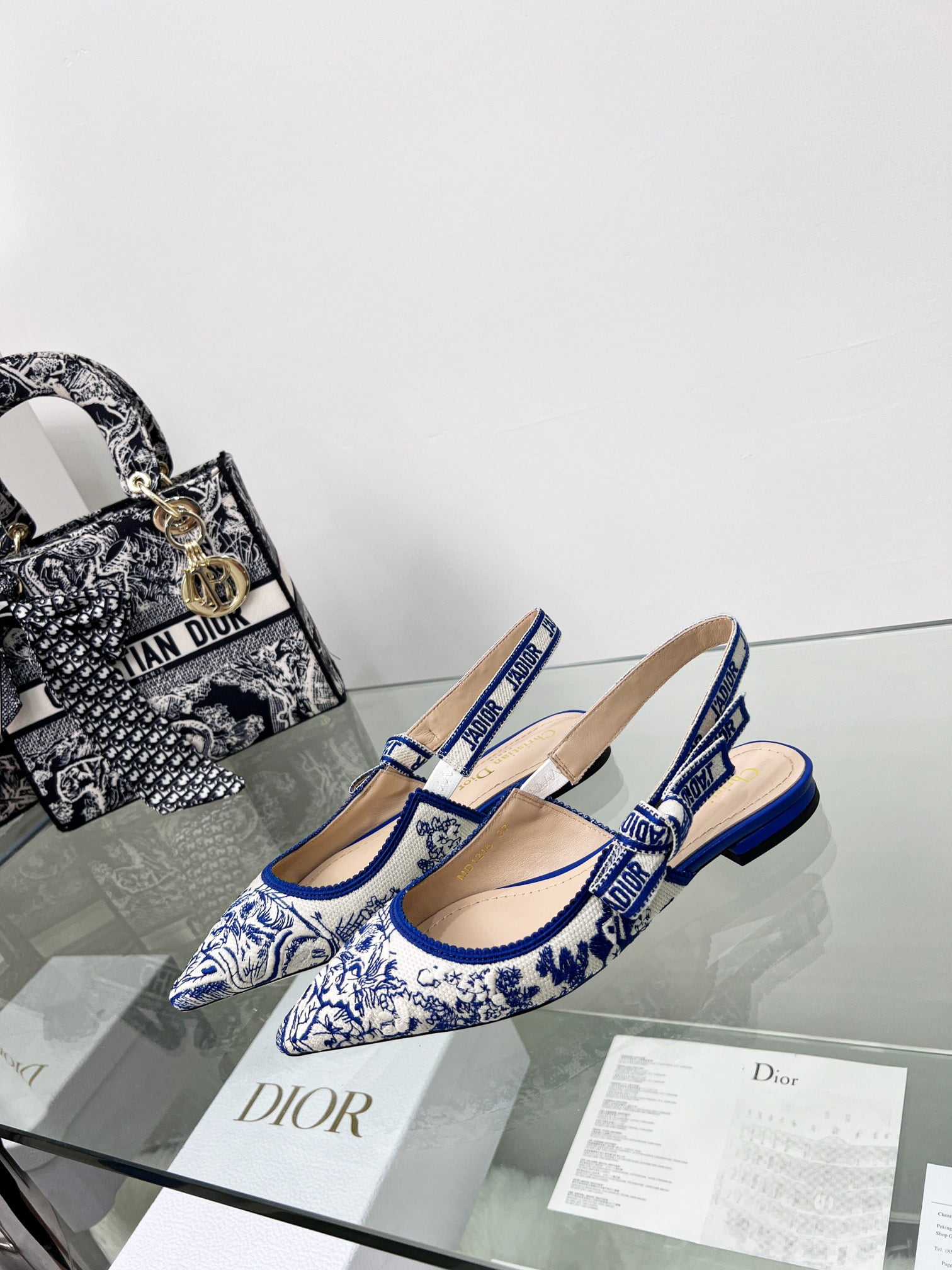 (1:1 replica) Christian Dior Women s J Adior Slingback Pump Bright Blue For Women CD 0.7in/ 2cm