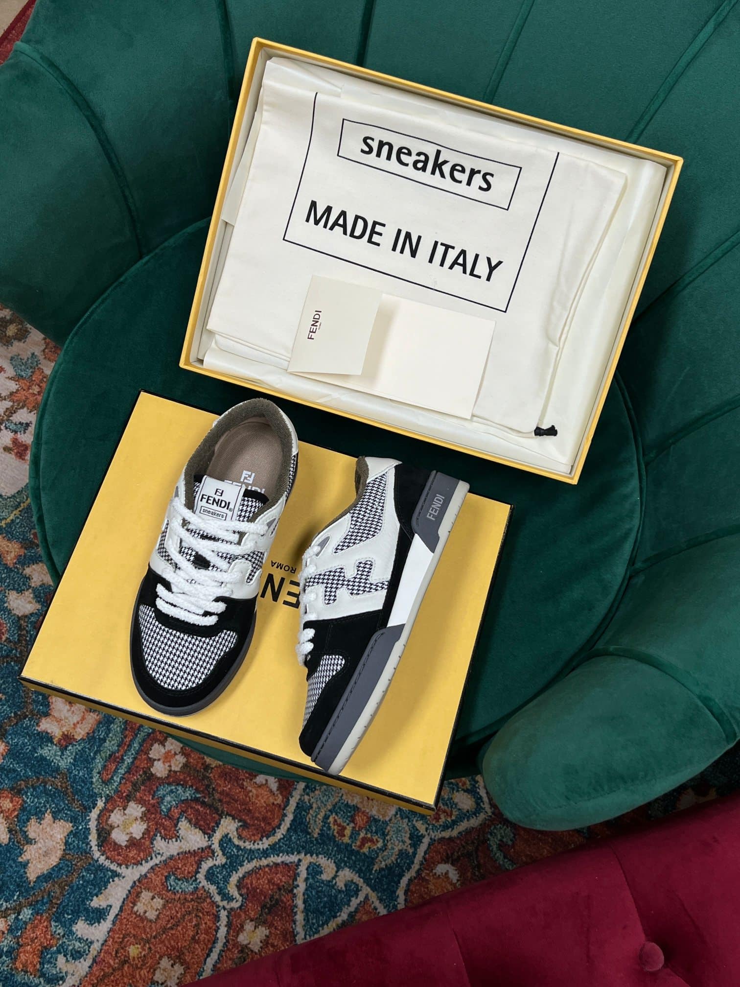 (1:1 replica) Fendi Match Low Tops In Black For Women