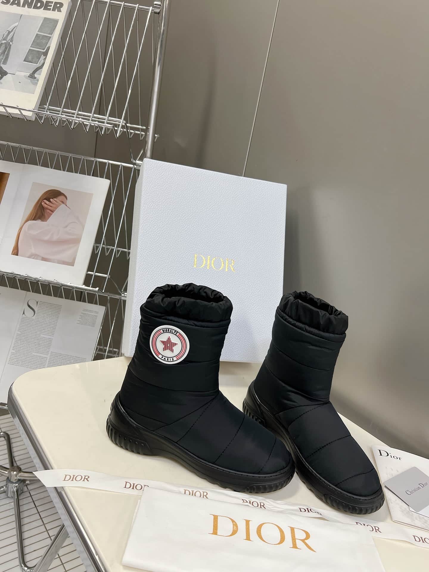 (1:1 replica) Christian Dior Women s Dior Frost Ankle Boot Black For Women CD