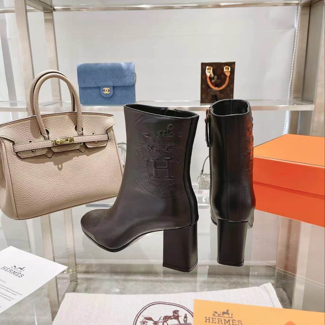 (1:1 replica) Hermes Ankle Boot Black For Women, Women s Shoes
