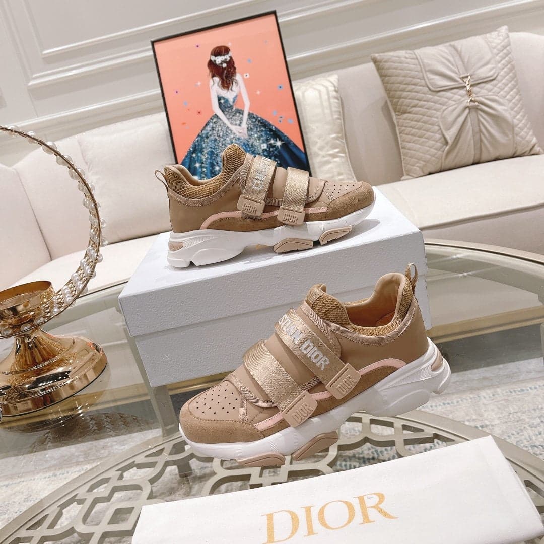 (1:1 replica) Christian Dior D-Wander Sneaker Technical Fabric Brown For Women CD