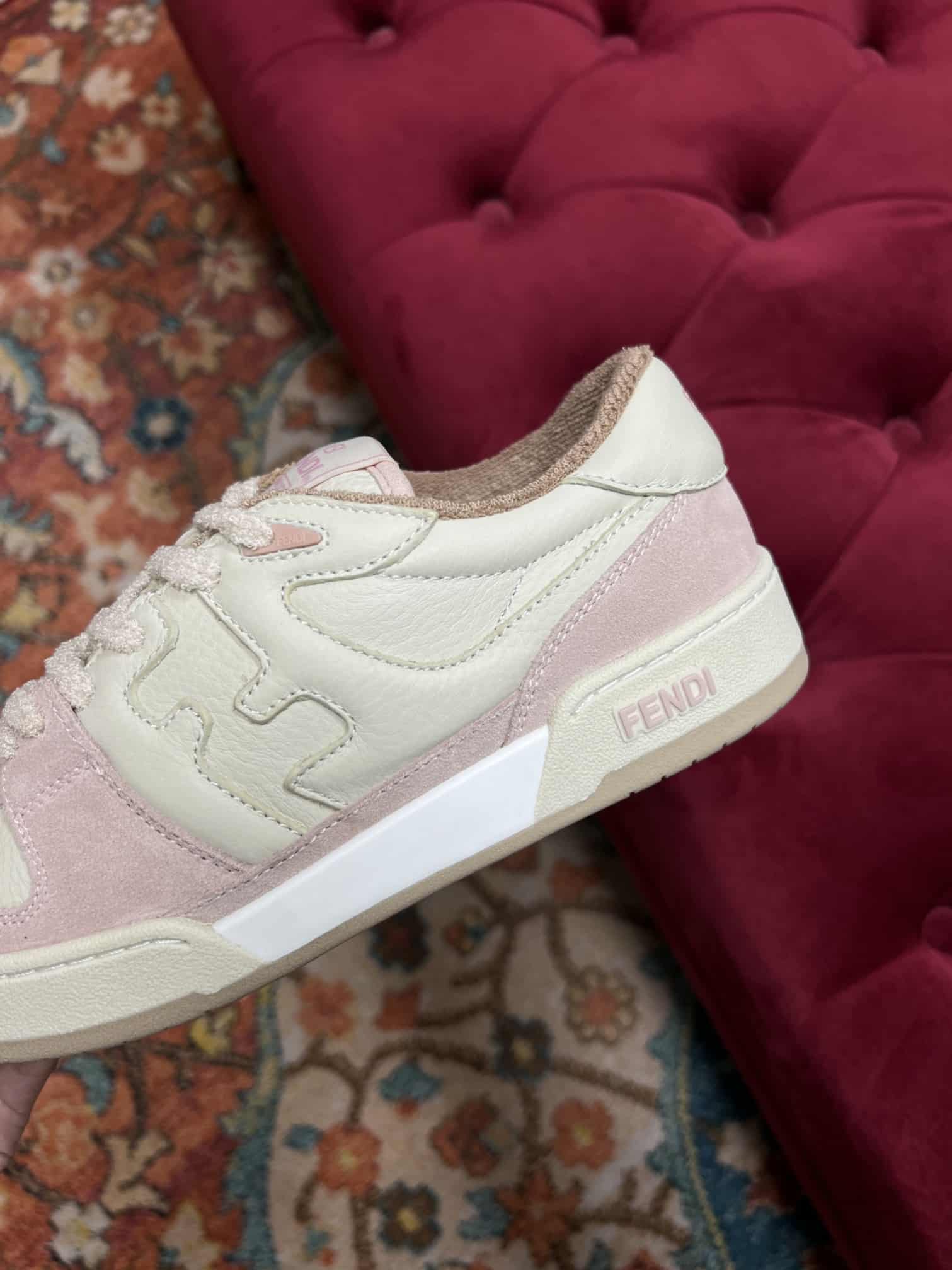 (1:1 replica) Fendi Match Low Tops In Pink For Women 8E8252AHH2F1FHT