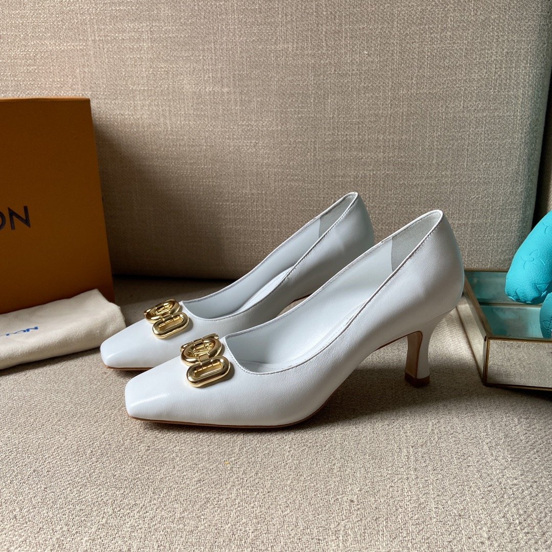 (1:1 replica) Louis Vuitton Women s Rotary Pump White For Women LV 1AAE2Y