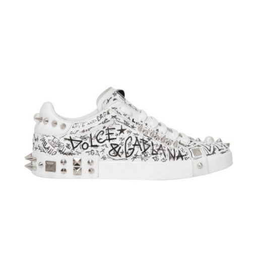 (1:1 replica) DOLCE GABBANA CALFSKIN NAPPA PORTOFINO SNEAKERS WITH STUDS – DG019
