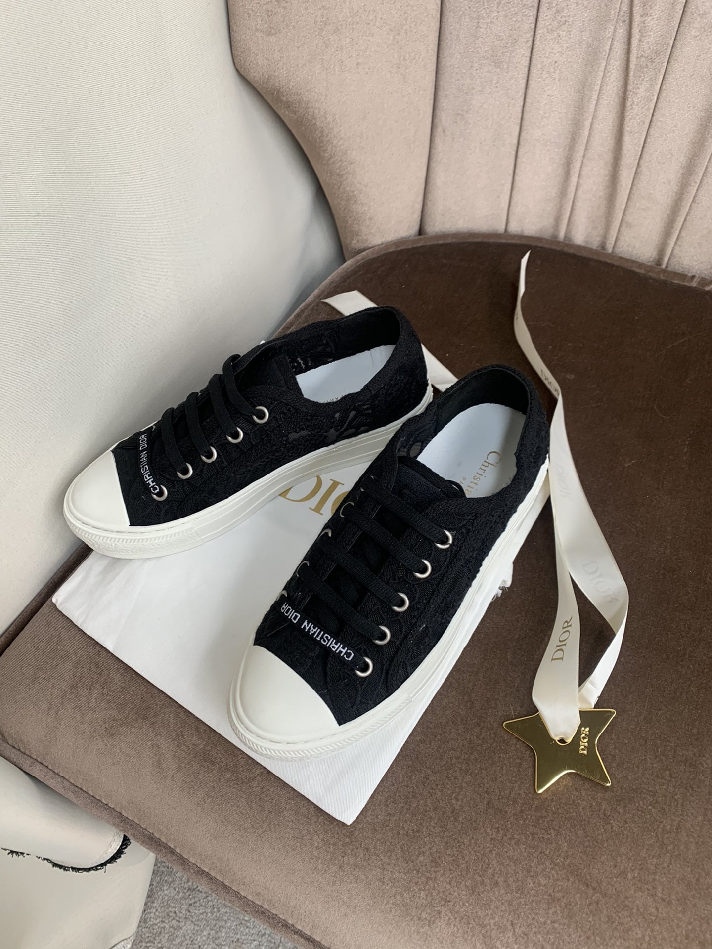 (1:1 replica) Christian Dior Women s Walk n Dior Sneaker Black For Women CD