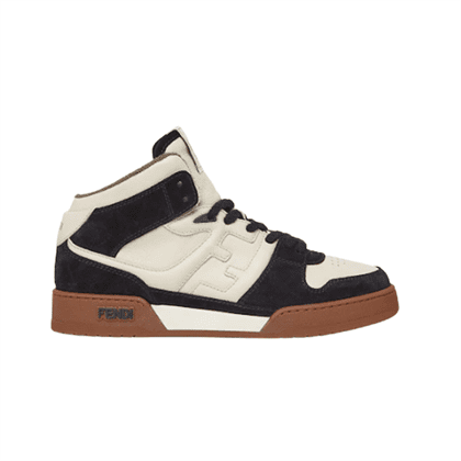 (1:1 replica) FENDI MATCH BLACK LEATHER HIGH TOPS FDS016