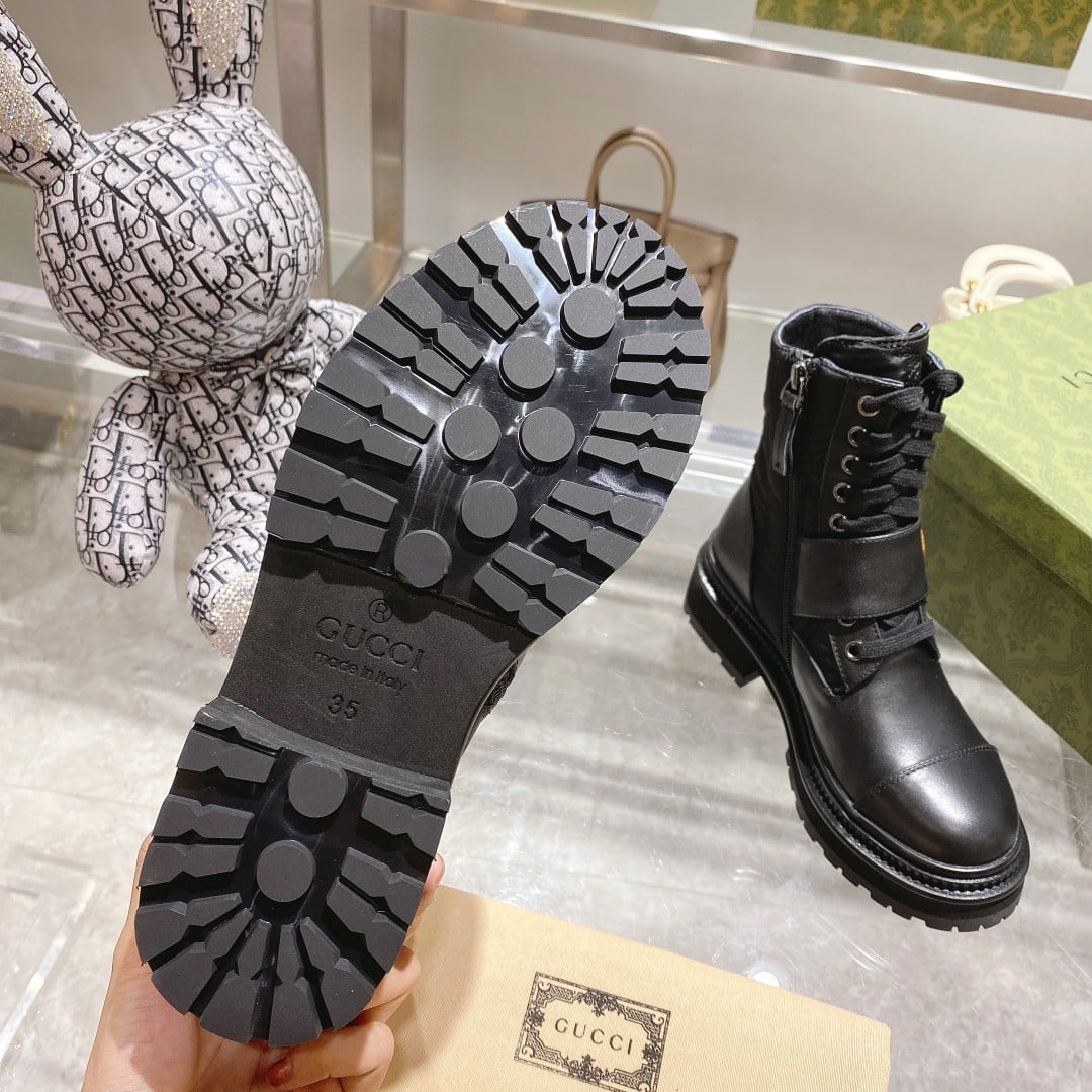 (1:1 replica) Gucci Blondie Women s Ankle Boot Black For Women GG