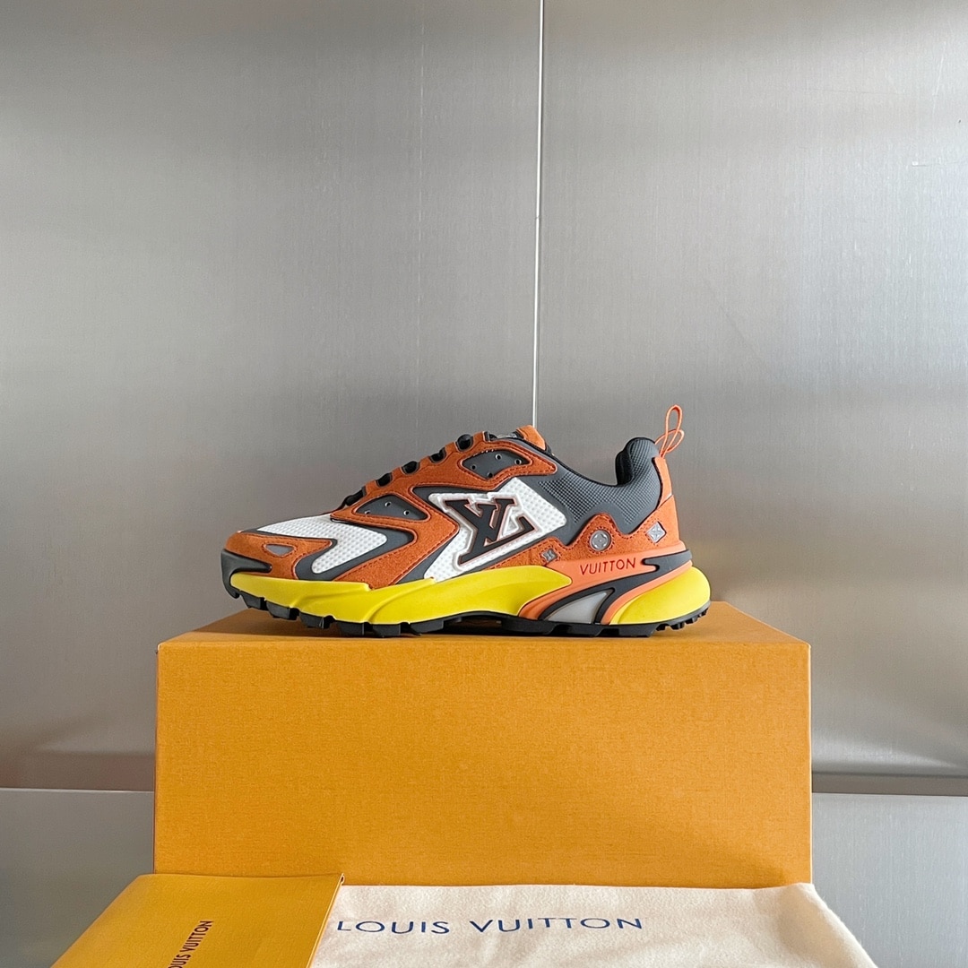 (1:1 replica) Louis Vuitton Men s LV Runner Tatic Sneaker Orange For Men LV