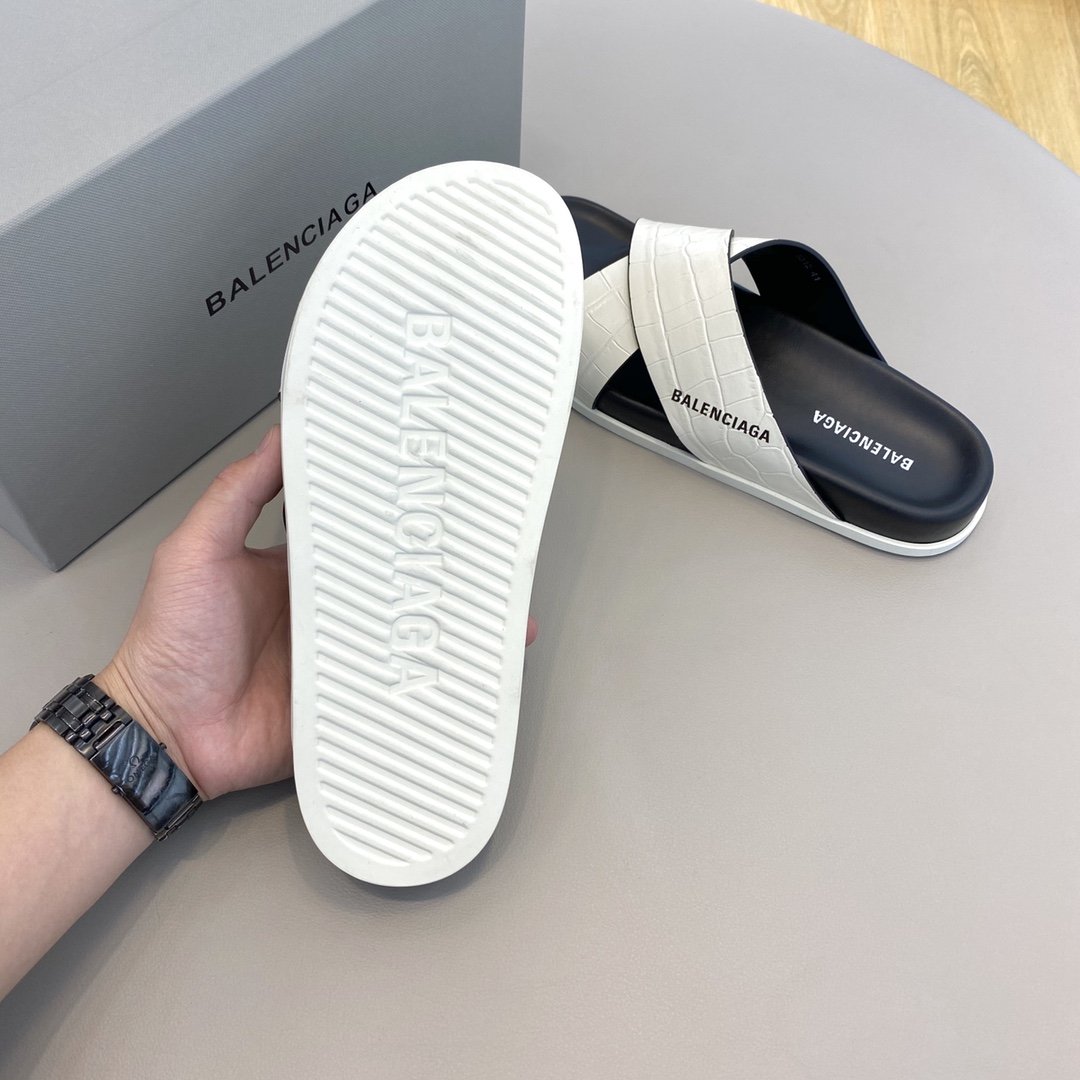 (1:1 replica) Balenciaga Slide Sandal White For Women