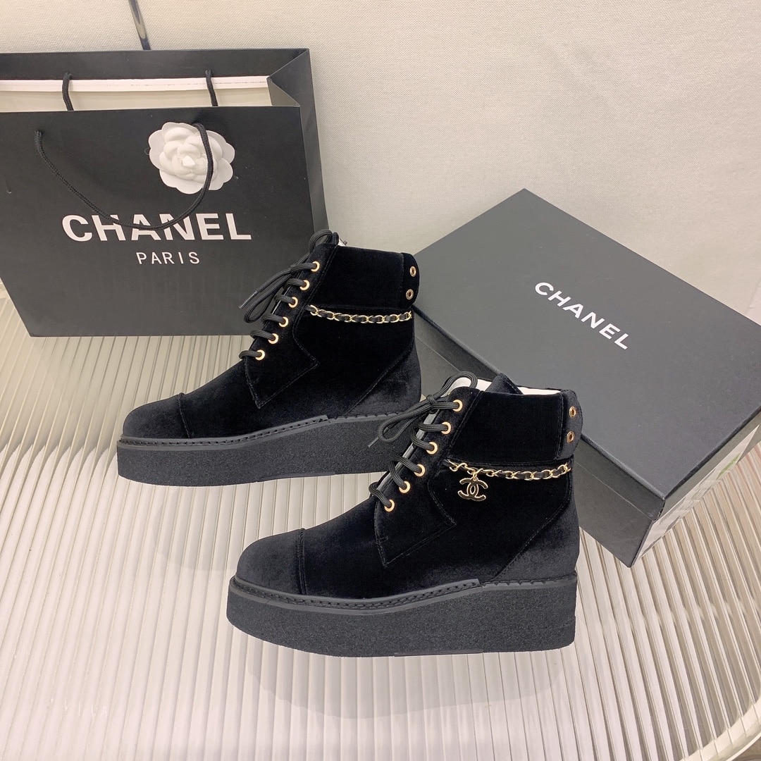 (1:1 replica) Chanel Women s Lace-Ups Black For Women G39332 X56706 94305
