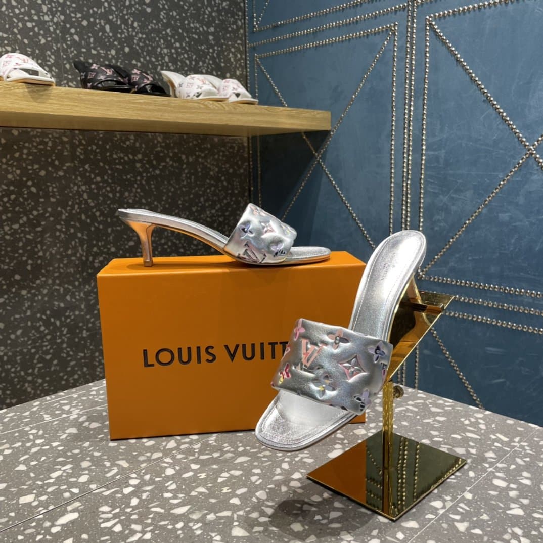 (1:1 replica) Louis Vuitton Women s Revival Mule Sliver For Women LV 1AAOUB