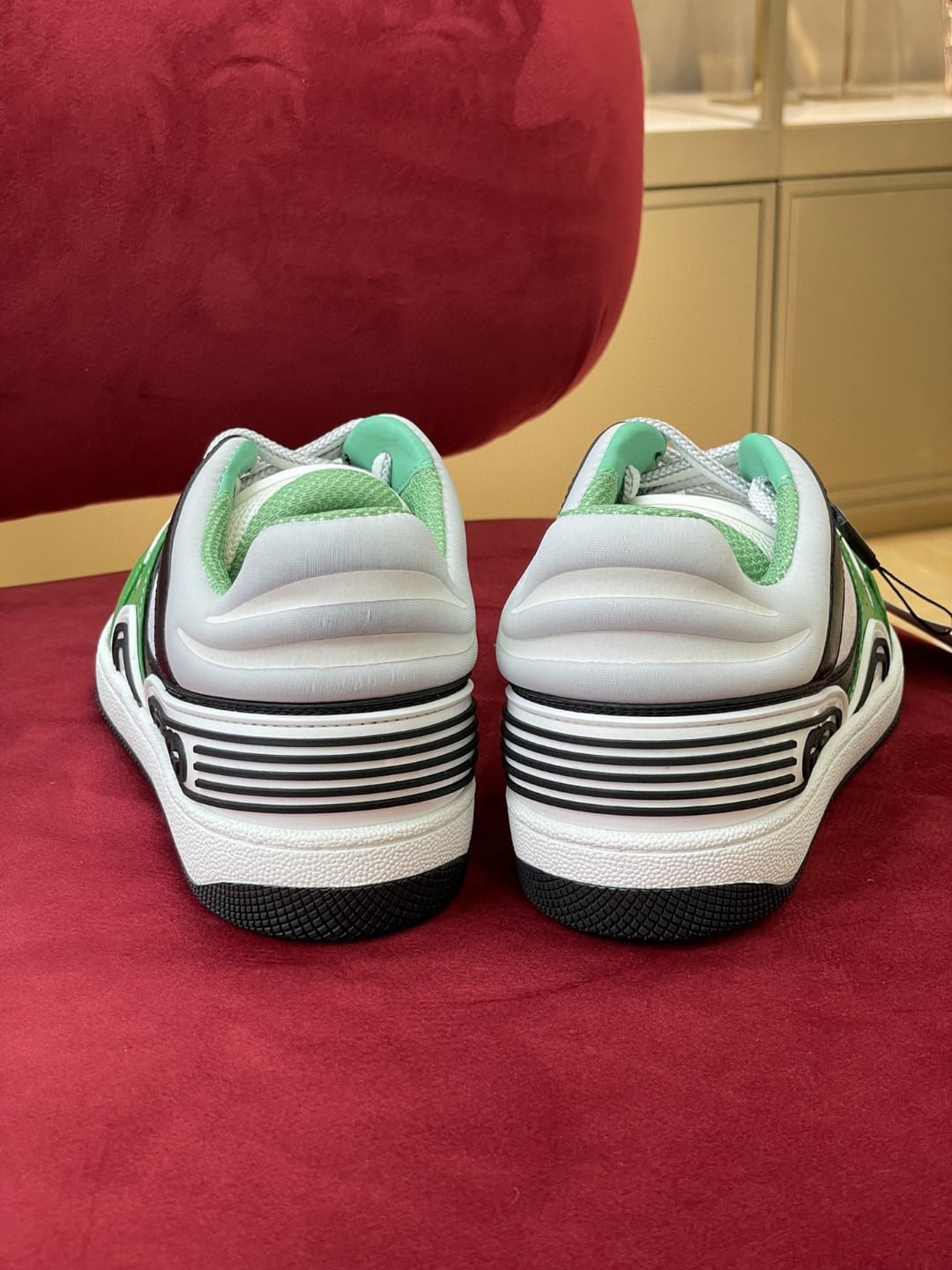 (1:1 replica) Gucci Women s Sneaker Gucci Basket Donna Green Demetra For Women 700291 2SH90 3760